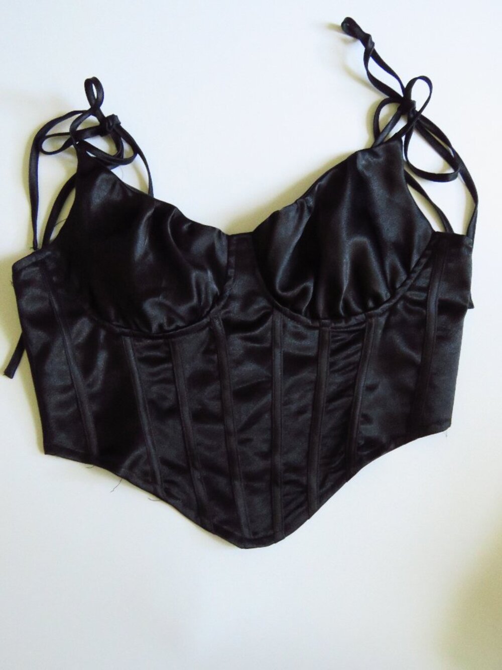 NWT Precise Detail Black Corset Top